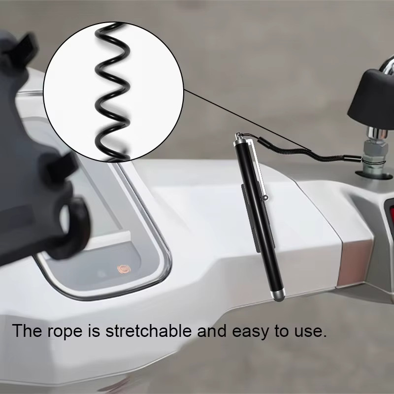 Kapazitiver Stylus Stift aus Metall für Android und iPhone in Schwarz - Bild 3