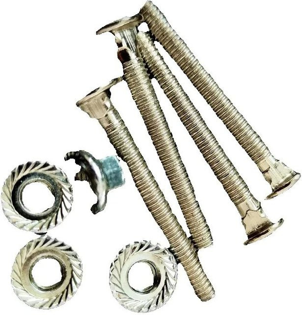XINWA Schraubenbolzen mit Mutter M4 35 mm und 40 mm, 10 Stück, Silber, für Arcade-Spielmaschinenteile wie Münzprüfer, Joystick und Ticketspender - Bild 1