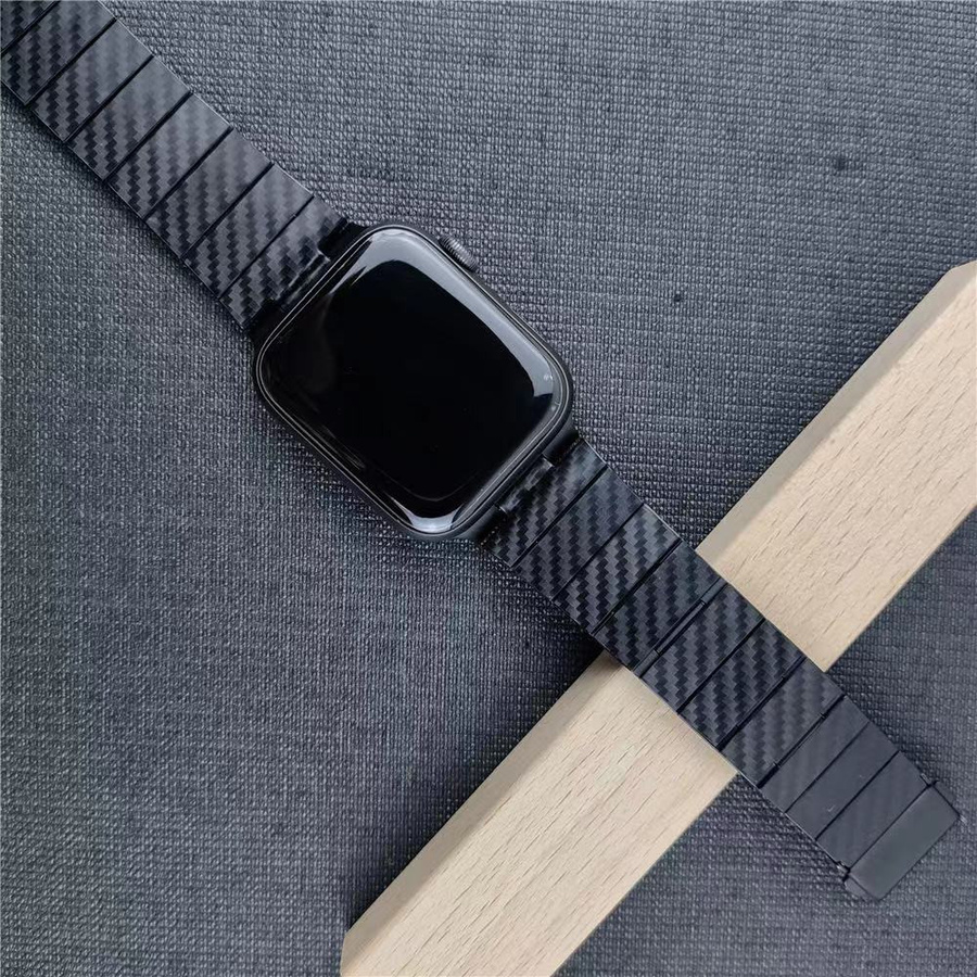 SMAEL Kohlefaserarmband für Apple Watch und iWatch in Schwarz, Blau oder Grün - Bild 4