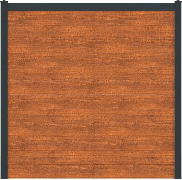 Vidual Sichtschutzzaun Snap 140 aus Aluminium in Light Oak, blickdicht, Montage zum Aufdübeln, Höhe: 175 cm, Breite: 33,68 m - Bild 1