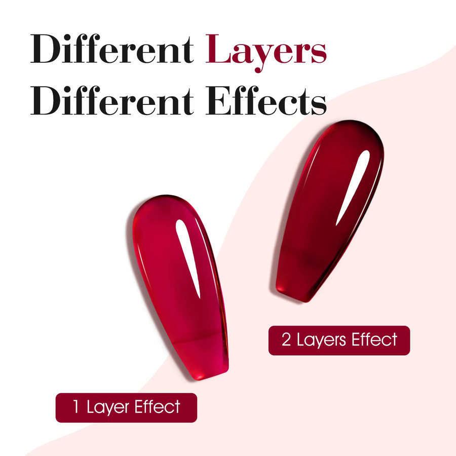 CANNI Nagel-Gel-Nagellack, Blood Red Jelly, Glänzend, Hema Free - Bild 2