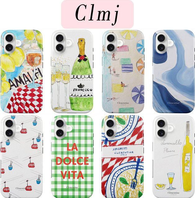 Clmj La Dolce Vita Handyhülle für iPhone 11 bis iPhone 17 Pro Max Plus, doppelschichtige Rückabdeckung, multicolour - Bild 1