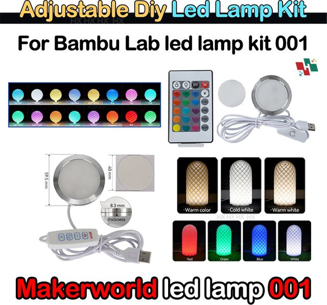 Sprouture Lab LED-Lampen-Kit für Bambu Lab mit verstellbarem Weiß-, Kalt- und Warmlicht als DIY-Hardware-Set - Bild 1