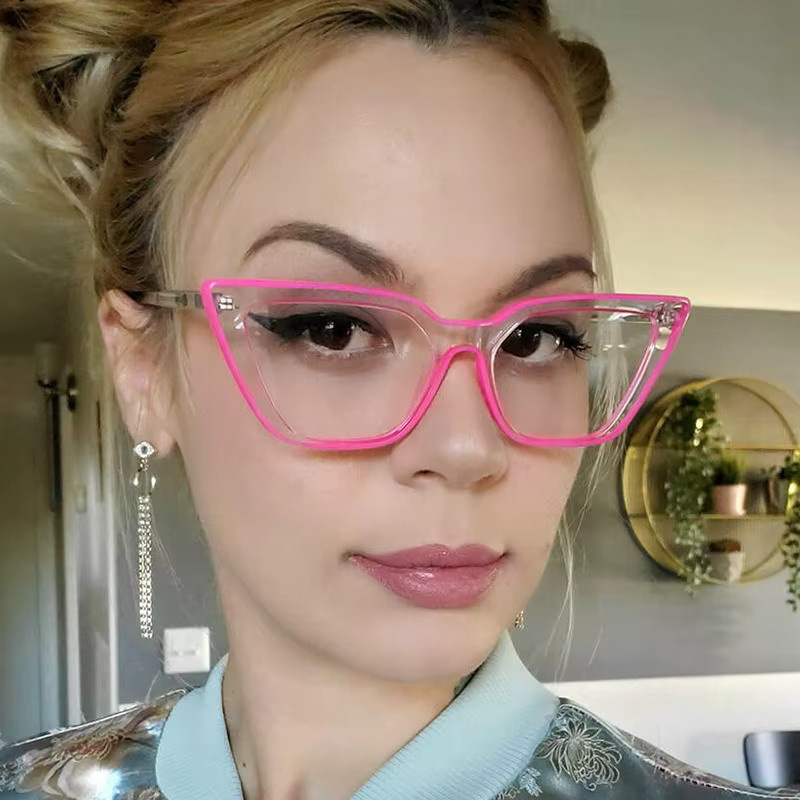 Samjune Korrektionsbrille Cat-Eye, TR90, Vollrand, transparent - Bild 6