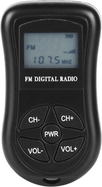 Honor Electronics KDKA-600 Mini-FM-Stereoradio Tragbarer digitaler DSP-Empfänger mit 1,15-Zoll-LCD-Bildschirm schwarz - Bild 1