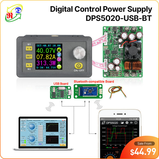 RD DPS5020 Konstantspannungsstrom DC-DC Step-Down-Netzteil Buck Spannungswandler 50V 20A - Bild 1