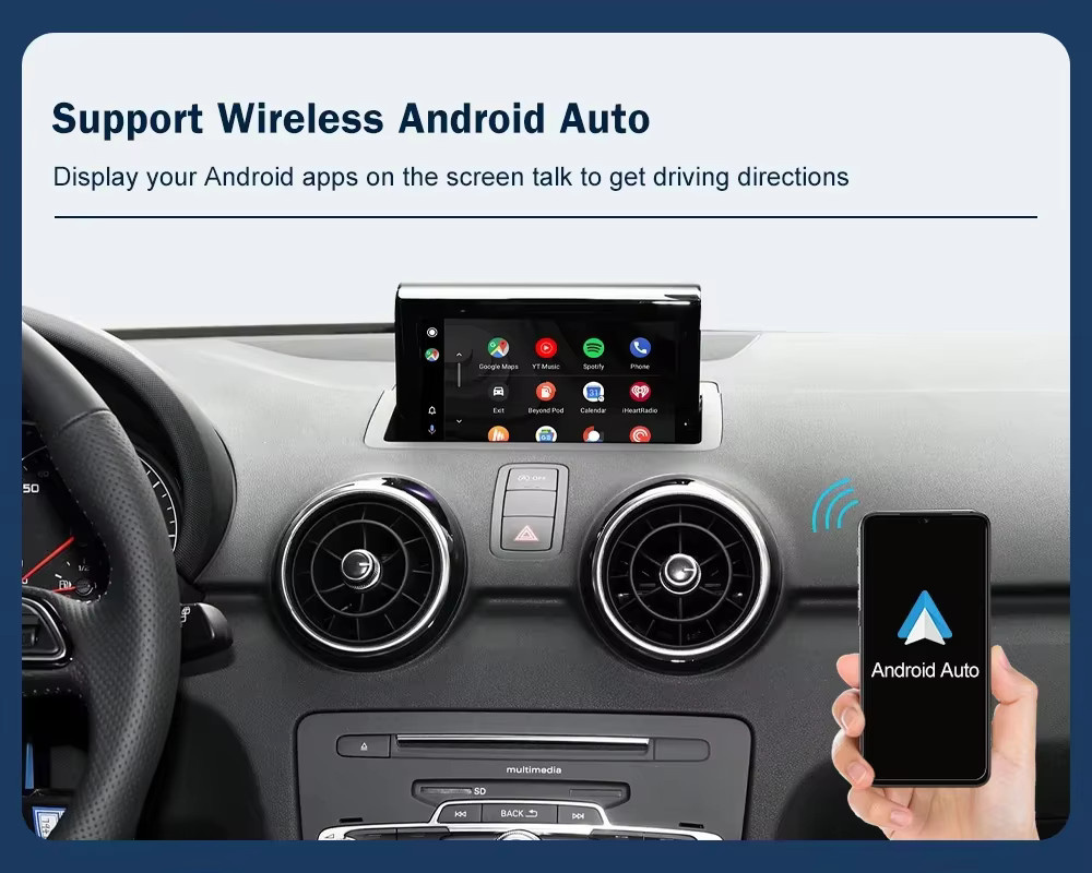 CARABC Drahtlose CarPlay und Android Auto Adapter für Audi A1 Q3 2012-2018 MMI 2G/3G HN + RMC mit AirPlay und Mirror Link Funktion in Schwarz - Bild 3