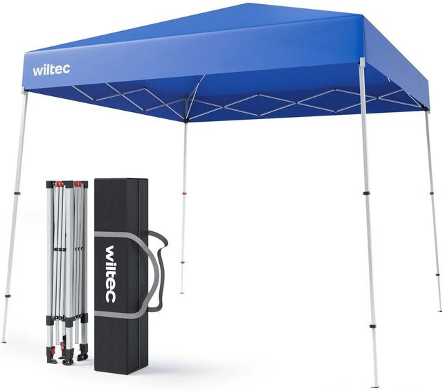 Wiltec Faltpavillon Blau Wasserdicht B/T/H: 250 x 250 x 270 cm - Bild 1