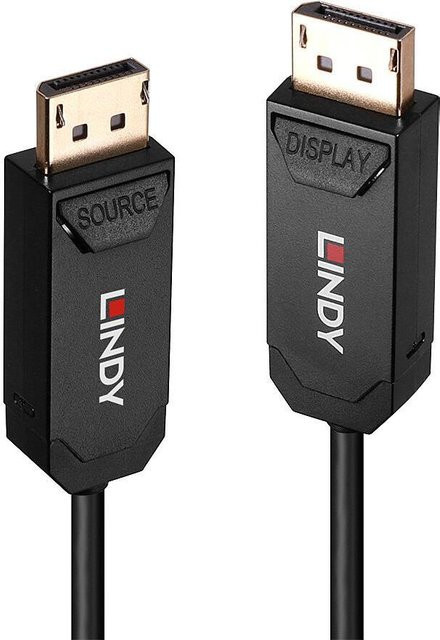 Lindy DisplayPort-Kabel DisplayPort auf DisplayPort, Schwarz, 30,0 m, unterstützt 8K 60 Hz und UHBR10 - Bild 1