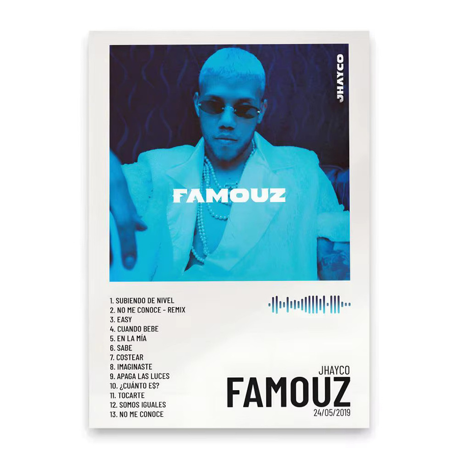 J-JHAYCO Album-Poster-Aufkleber in Schwarz, moderner abstrakter Wandaufkleber aus Papier für deine Heimdekoration - Bild 4