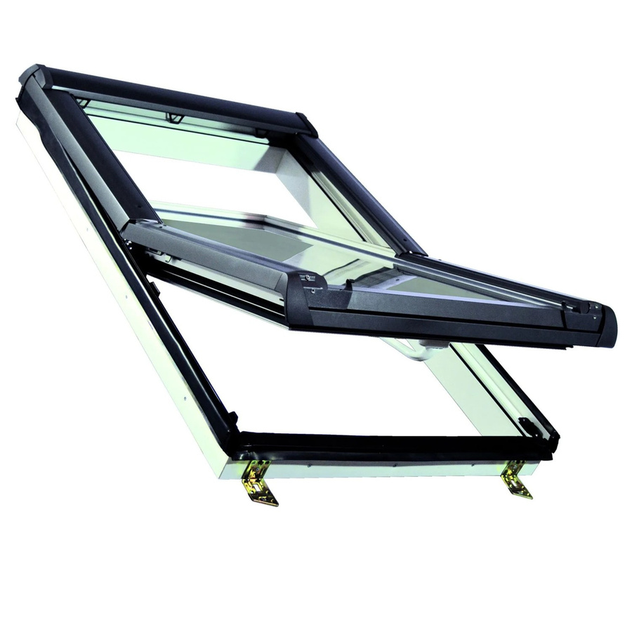 Roro Dachfenster KB5.1 VSG Kunststoff Weiß-Anthrazit B: 114 cm, H: 140 cm - Bild 2