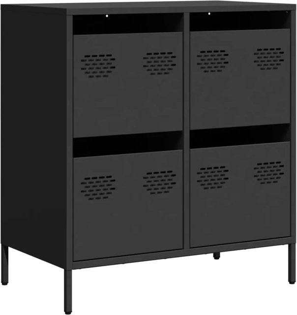 vidaXL Sideboard Schwarz aus Metall, B/T/H: 68 x 39 x 73,5 cm - Bild 1