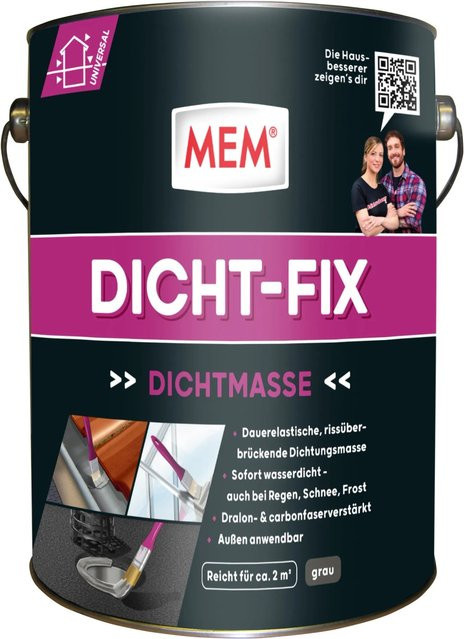 MEM Dicht-Fix wasserfeste Dichtmasse in Grau 4 kg - Bild 1