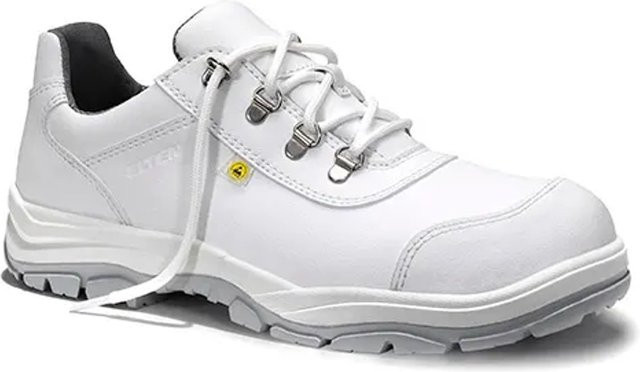 Elten Sicherheitshalbschuh Dean Rubber White Low ESD S2 Hi aus Leder, Farbe: Weiß, Größe: 40 - Bild 1