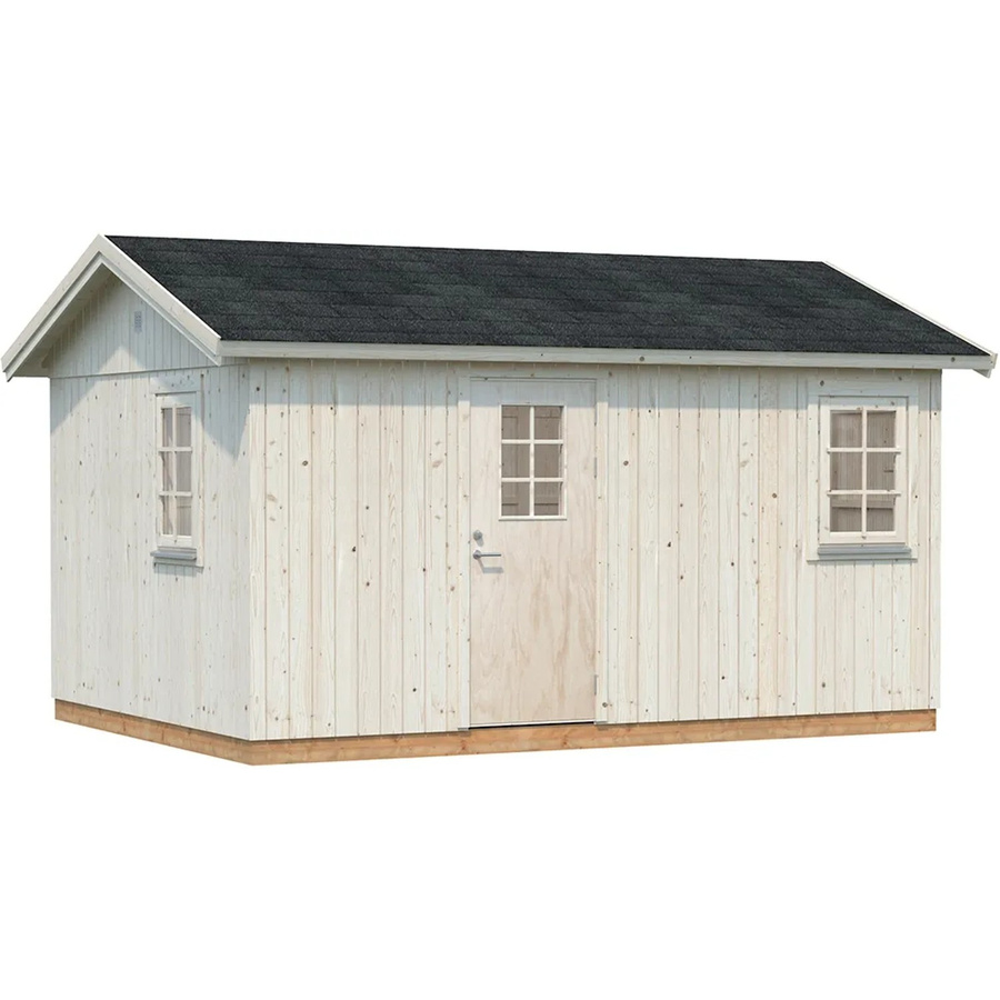 Palmako Elementhaus Hedwig Gartenhaus aus Holz in Braun mit Satteldach B/H/T: 367 x 297 x 452 cm - Bild 2