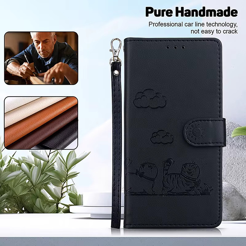 Magnetische Leder-Telefonhülle Wallet Case für Infinix Note 10 11 12 30 40 50 Pro Plus 5G in Schwarz - Bild 2