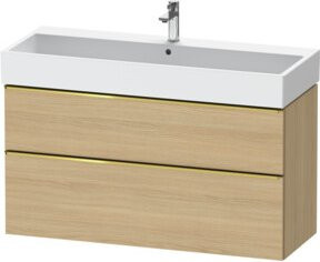 Duravit Waschtischunterschrank D-Neo in Beige, Wandhängend, B/T/H: 118,4 x 44,2 x 62,5 cm - Bild 1