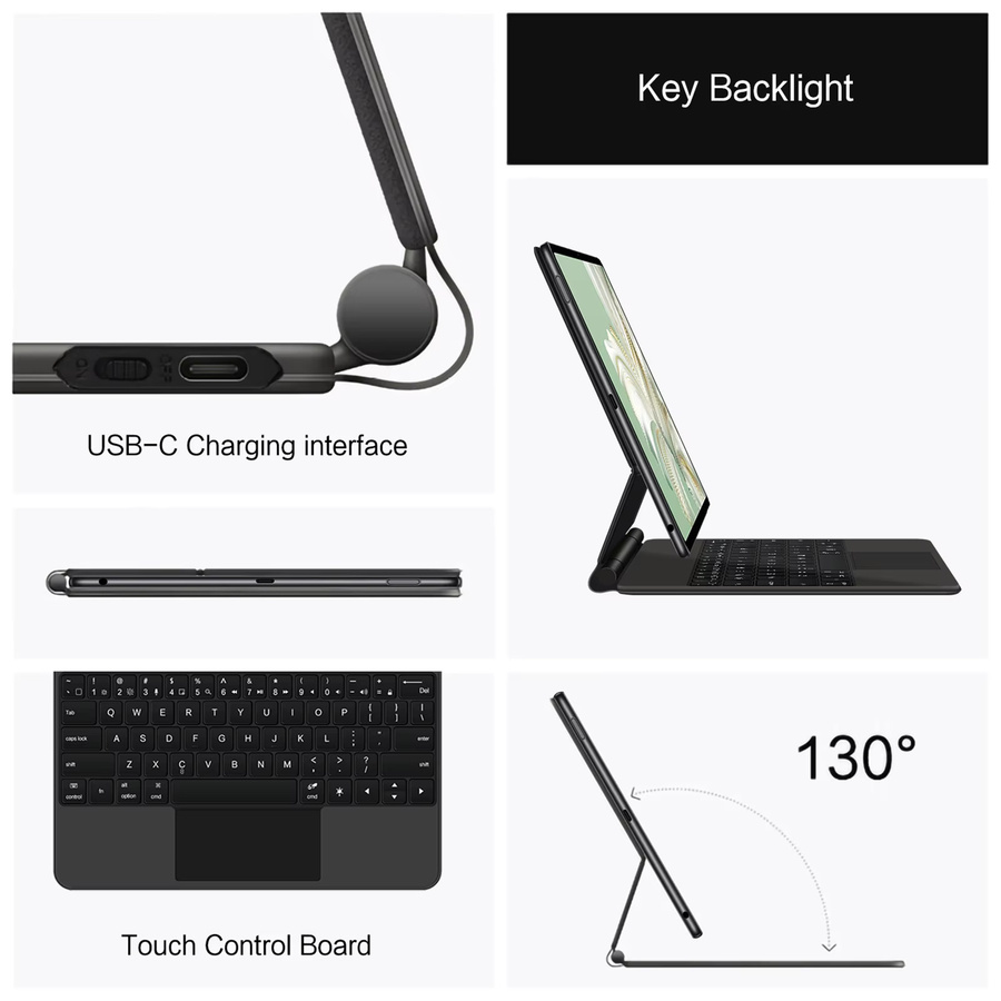Samsung Magische Tastatur für Galaxy Tab S11 11 Zoll, Magnetische Hülle mit Multi-Touch und Hintergrundbeleuchtung, Schwarz - Bild 2