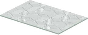 Duravit Glaseinleger DuraSquare Cubic Line transparent B: 57 cm, T: 38 cm - Bild 1