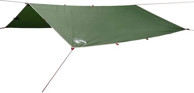 vidaXL Tarp aus Polyester in Grün, wasserdicht, B/T: 300 x 294 cm - Bild 1