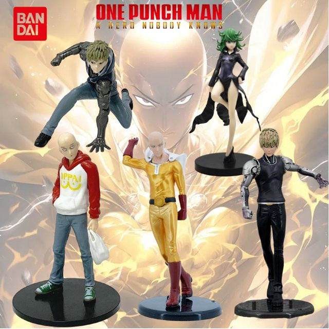 Bandai One Punch Man Figur, Saitama Genos Tatsumaki, PVC Modell - Bild 1
