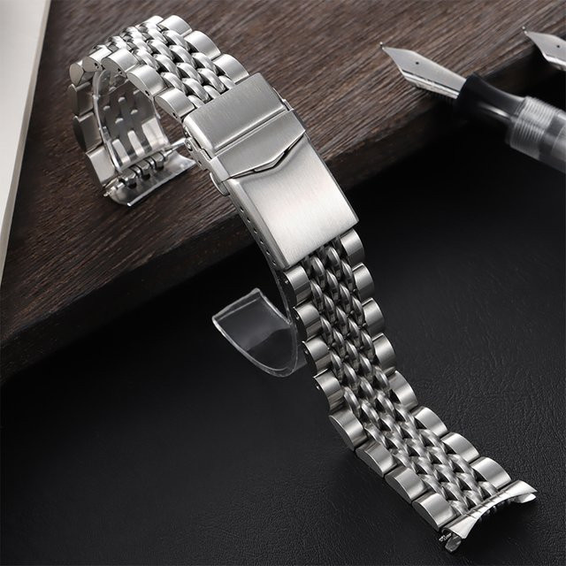 crazyband Uhrenarmband Edelstahl, Silber, Herren, 20 mm, 22 mm - Bild 1
