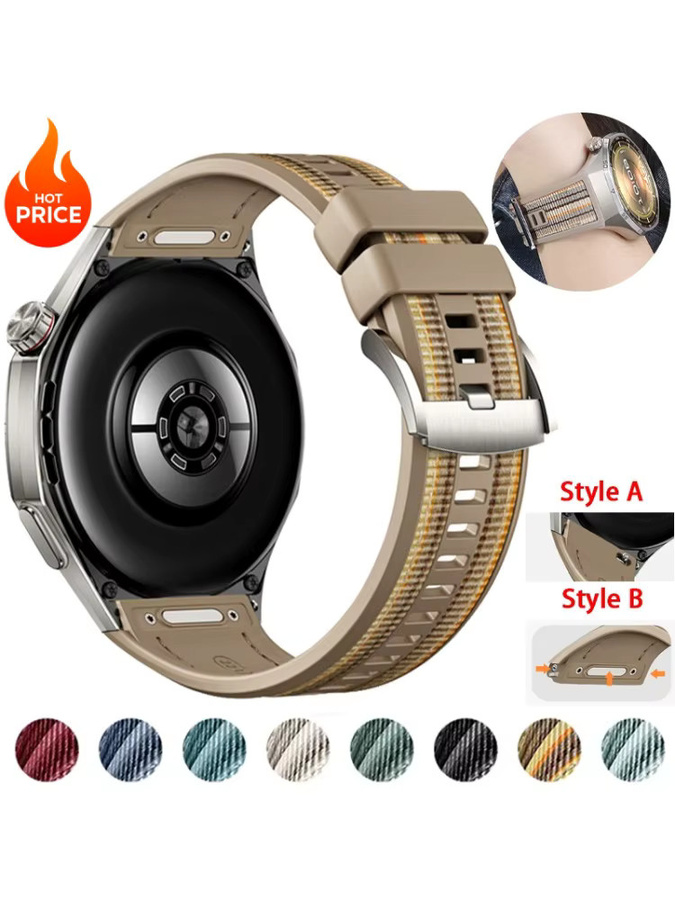 FancyWrist Uhrenarmband Silikon, Woven Strap, Huawei Uhr GT6 Pro 46mm, Unisex - Bild 6