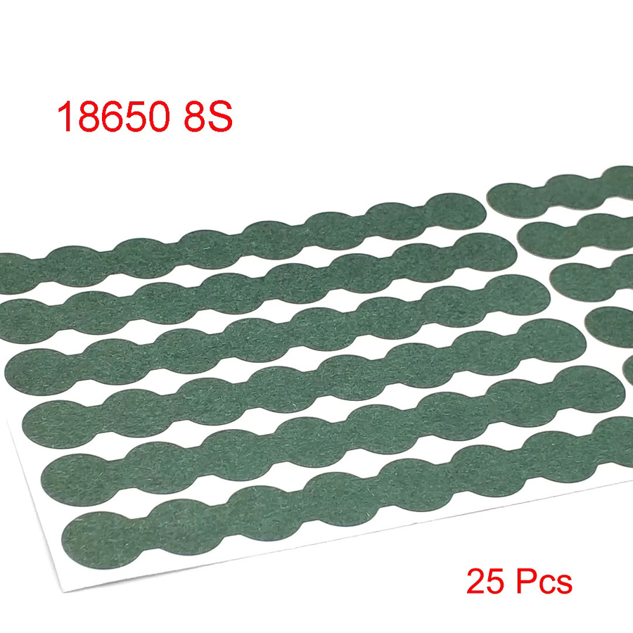 100 Stück Li-Ion Isolierpapier für 18650 und 21700 Batterien in Grün - Bild 4