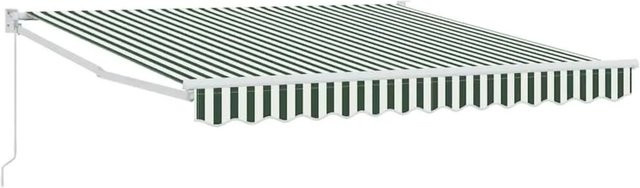 vidaXL Markise aus Polyester in Grün und Weiß gestreift, B/T/H: 300 x 250 x 165 cm - Bild 1