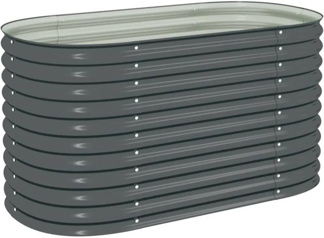 Garten-Hochbeet aus furniziertem verzinktem Stahl in Grau, B/T/H: 160 x 80 x 81 cm - Bild 1