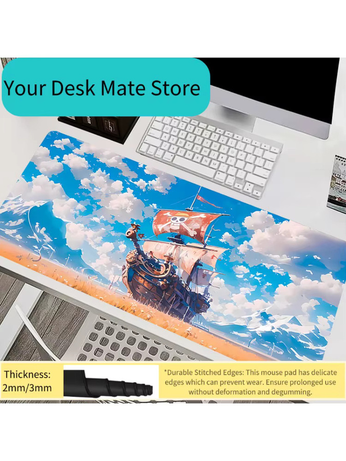 Bandai One Piece Luffy Mauspad Multicolour Große Schreibtischunterlage aus Gummi für PC und Laptop - Bild 2