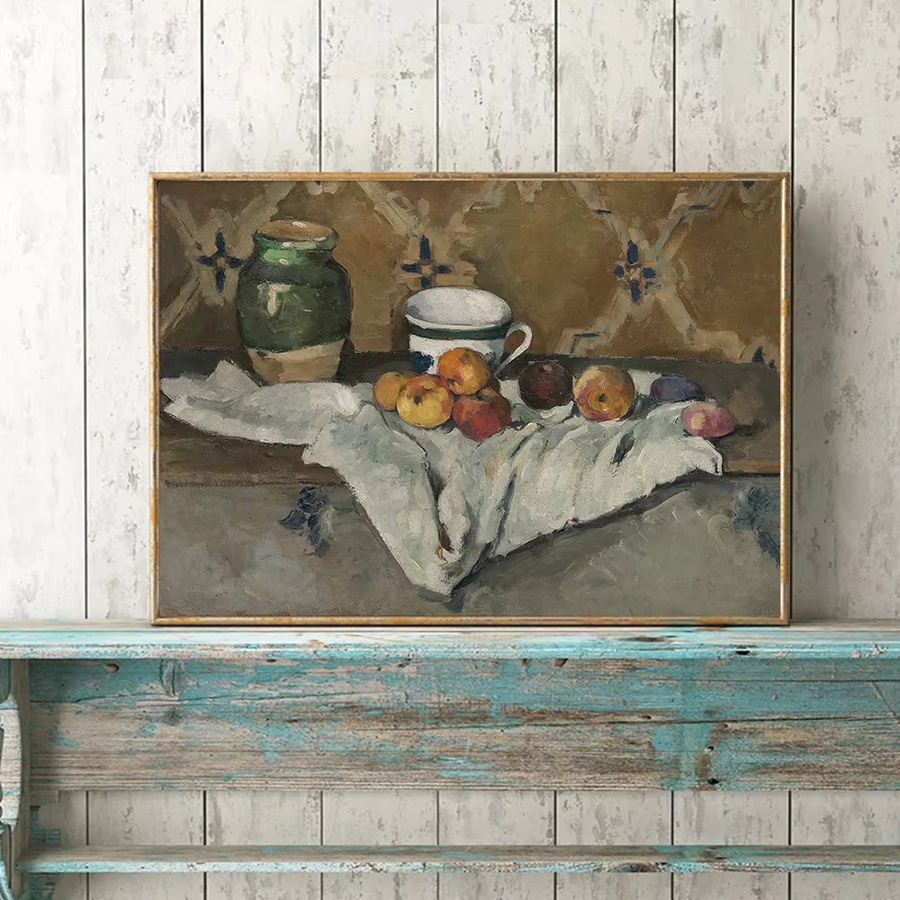 Potdemiel Vintage Stillleben Wandkunst mit Rosen und Obst als botanischer Druck in Mehrfarben - Bild 3