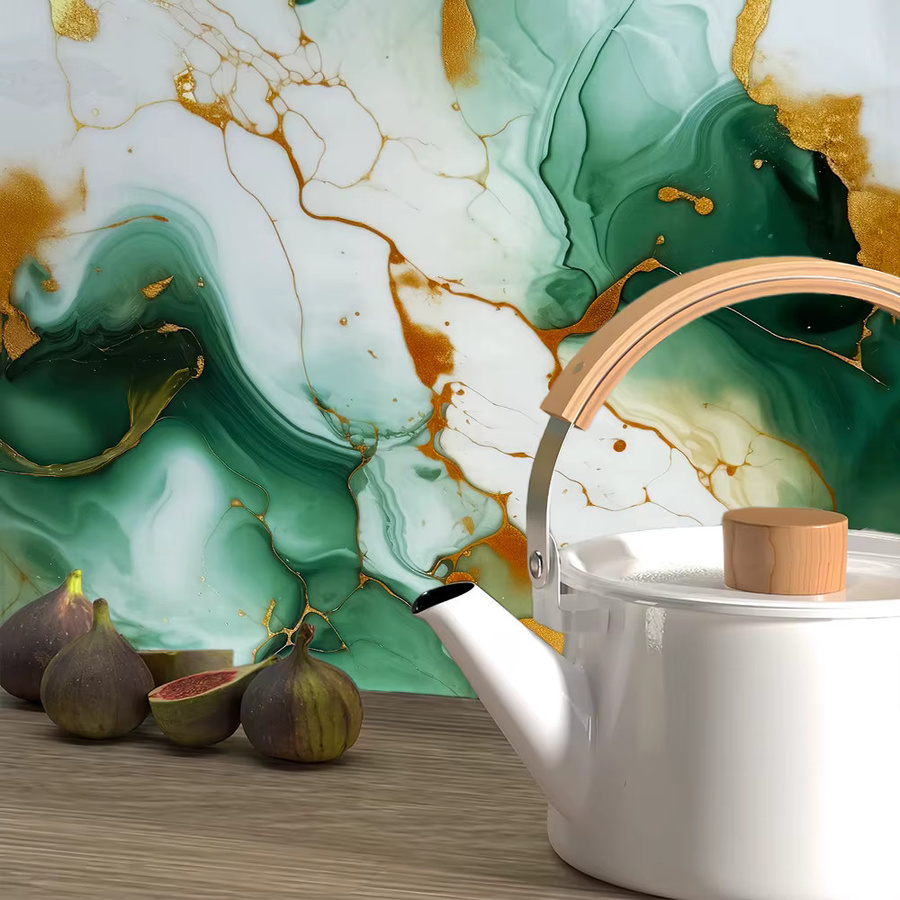 TTOKKONG WALLPAPER Selbstklebende Marmor-Tapete in Multicolour mit abstraktem Design für die Küchenrückwand - Bild 2