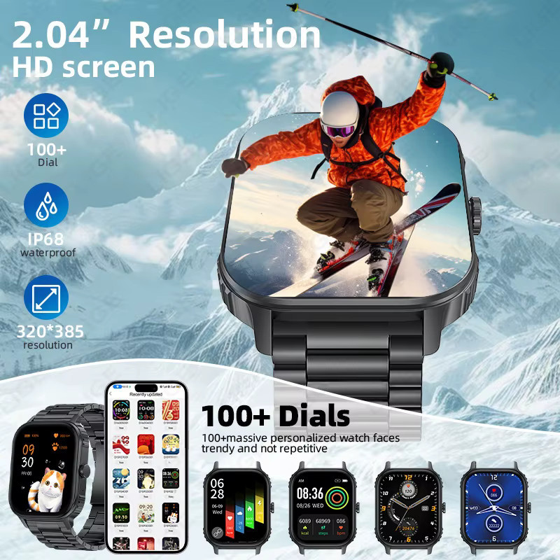 LIGE Smartwatch mit Bluetooth-Anrufen, Herzfrequenzmesser und 1000mAh Akku für Männer und Frauen - Bild 2