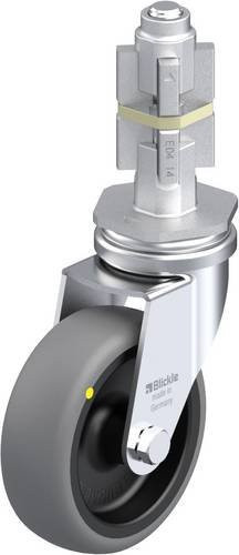 Blickle Lenkrolle LRA-TPA 75G-ELS-E04 in Schwarz-Grau mit 75 mm Rad-Durchmesser und 50 kg Tragfähigkeit - Bild 1