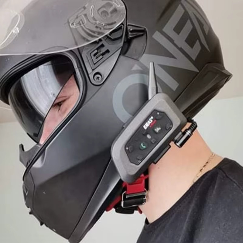 Ejeas V6 Pro Bluetooth Motorrad Intercom Helm Headset für 6 Fahrer in Schwarz - Bild 5