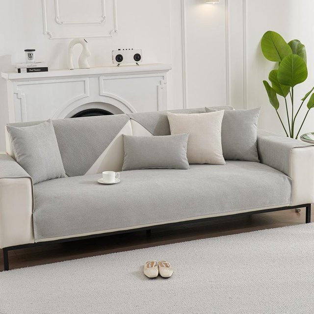 Super Six Chenille-Sofakissen mit wasserabweisender Funktion und rutschfestem Bezug, B/B: 70 x 70 cm - Bild 1