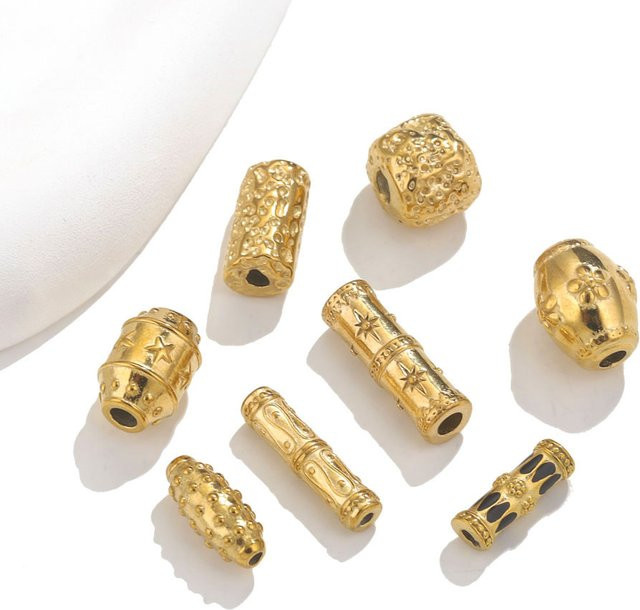 Elomia Charms, Edelstahl, pvd vergoldet, Perlen, Unisex - Bild 1