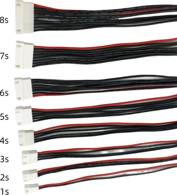 KePaQi Lipo-Balancekabel Verlängerungskabel, 10-teiliges Set, Schwarz - Bild 1