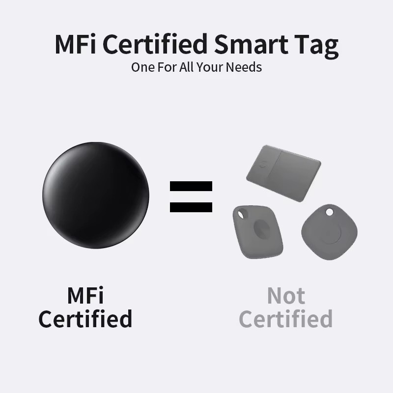 Intelligenter Bluetooth-GPS-Tracker für Apple Find My App mit Soundortung und Alarmfunktion in Schwarz oder Weiß - Bild 5