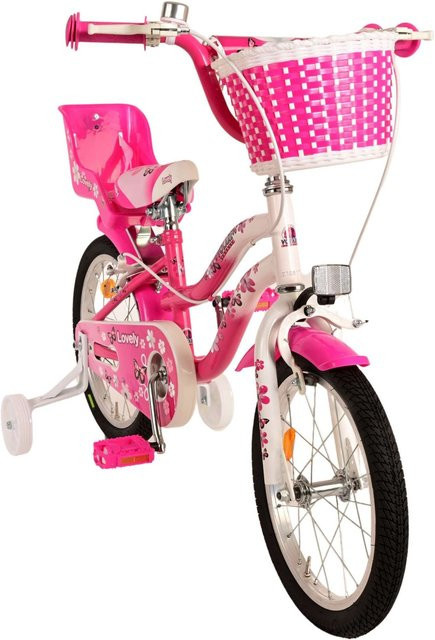 TPFSports Lovely Kinderfahrrad, Mädchen, 16 Zoll, Rosa, 2 Handbremsen - Bild 1