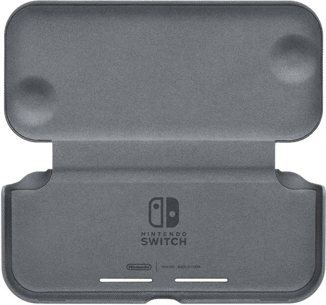 Nintendo Switch Lite Klapphülle und transparente Schutzfolie in Grau - Bild 2