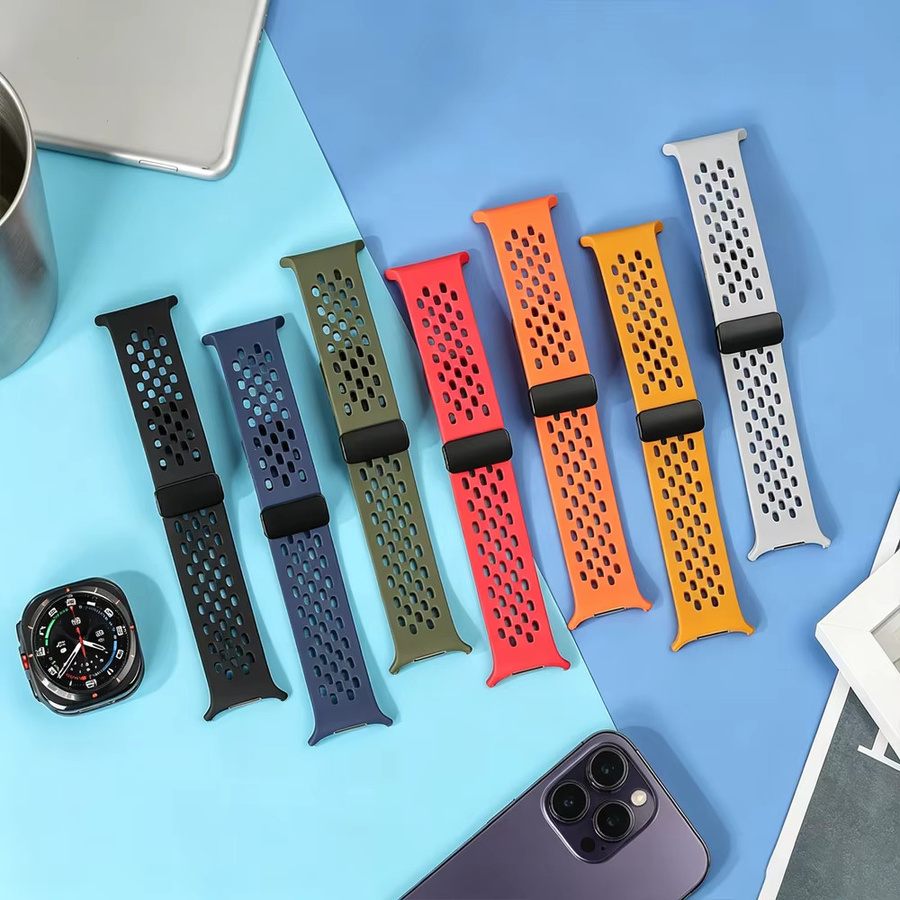 RMUTANE Uhrenarmband Silikon, Magnetisch, Samsung Galaxy Watch Ultra 47mm, Unisex - Bild 5