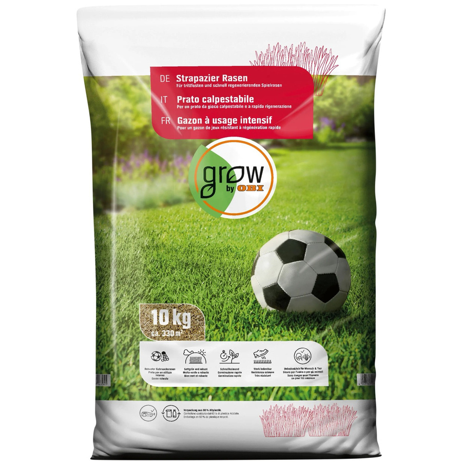 OBI Strapazier-Rasen Rasensamen für Frühjahr und Spätsommer, 10 kg - Bild 2