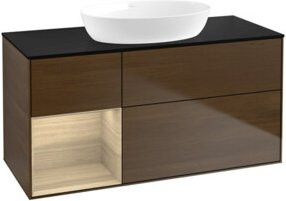 V&B Waschtischunterschrank Finion in Eiche, Breite: 120 cm, Tiefe: 50,1 cm, Höhe: 50,1 cm - Bild 1