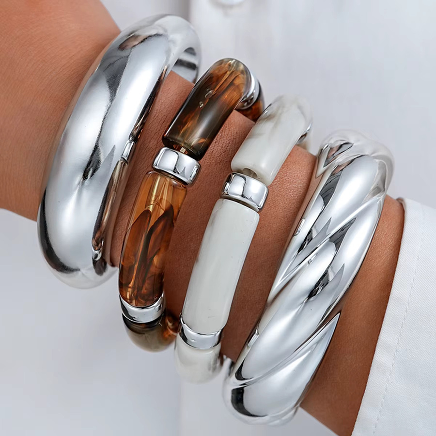 4-teiliges Armband-Set Metall, Gold, Damen - Bild 4