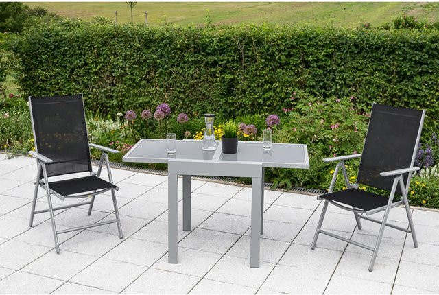 Merxx Gartenmöbel-Set Amalfi 3-tlg. in Schwarz-Grau - Bild 1