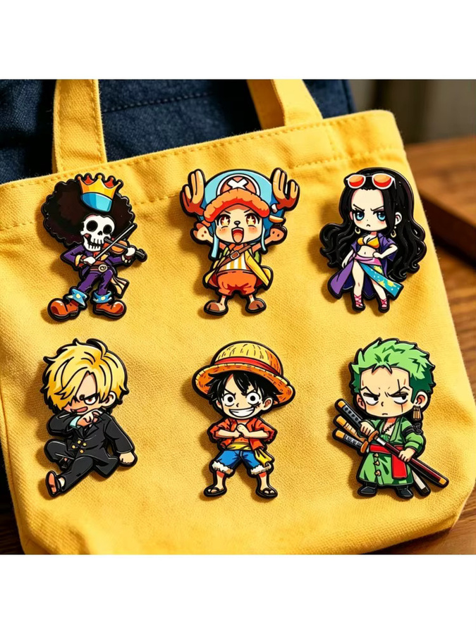 Bandai One Piece Cartoon-Charakter-Broschen-Set Q-Version, 1/6 Stück - Bild 5