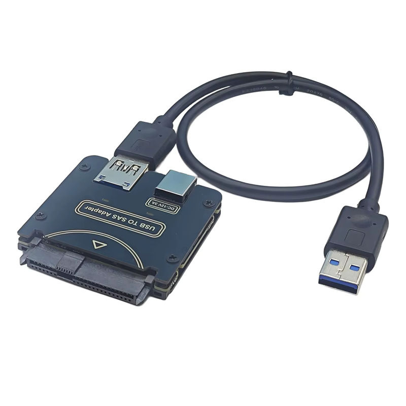 T.F.SKYWINDINTL USB-zu-SAS-Festplatten-Adapterkarte 6 Gbps 29-Pin RAID-Controller für 2,5 und 3,5 Zoll HDD und SSD, Schwarz - Bild 6