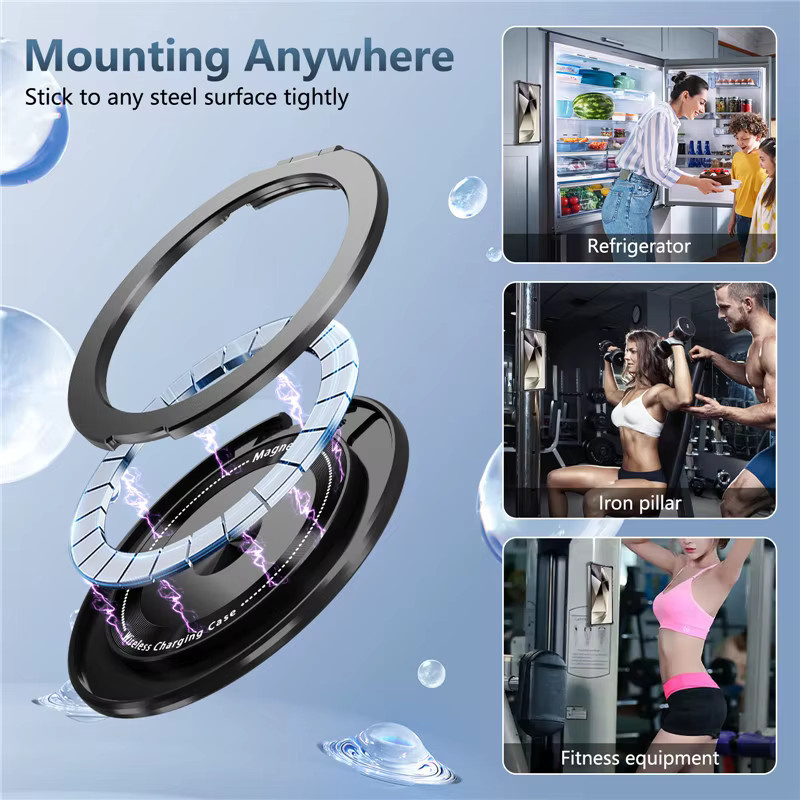 Transparente Magnetische Schutzhülle mit rotierbarem Ringständer für Samsung Galaxy S26 Ultra, S26 Plus und S26, kompatibel mit MagSafe - Bild 5